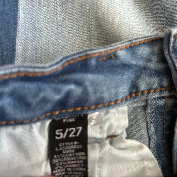 Celebrity Pink Two-Tone Blue Skinny Jeans - Picture 4 of 5